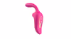 Vibrator 3 in 1 Flap Clitoris Stimulator G-Spot Sucker-Imported, Rose red